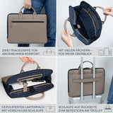 Laptoptasche mit Trolley-Schlaufe (Genarbt)