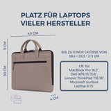 Laptoptasche mit Trolley-Schlaufe (Genarbt)