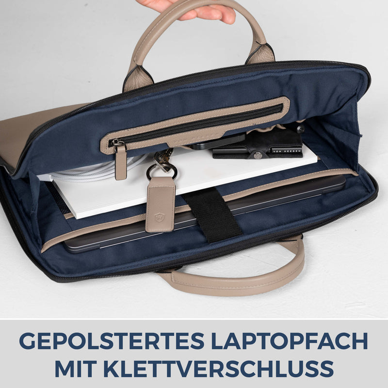 Laptoptasche mit Trolley-Schlaufe (Genarbt)