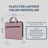 Laptoptasche mit Trolley-Schlaufe (Genarbt)