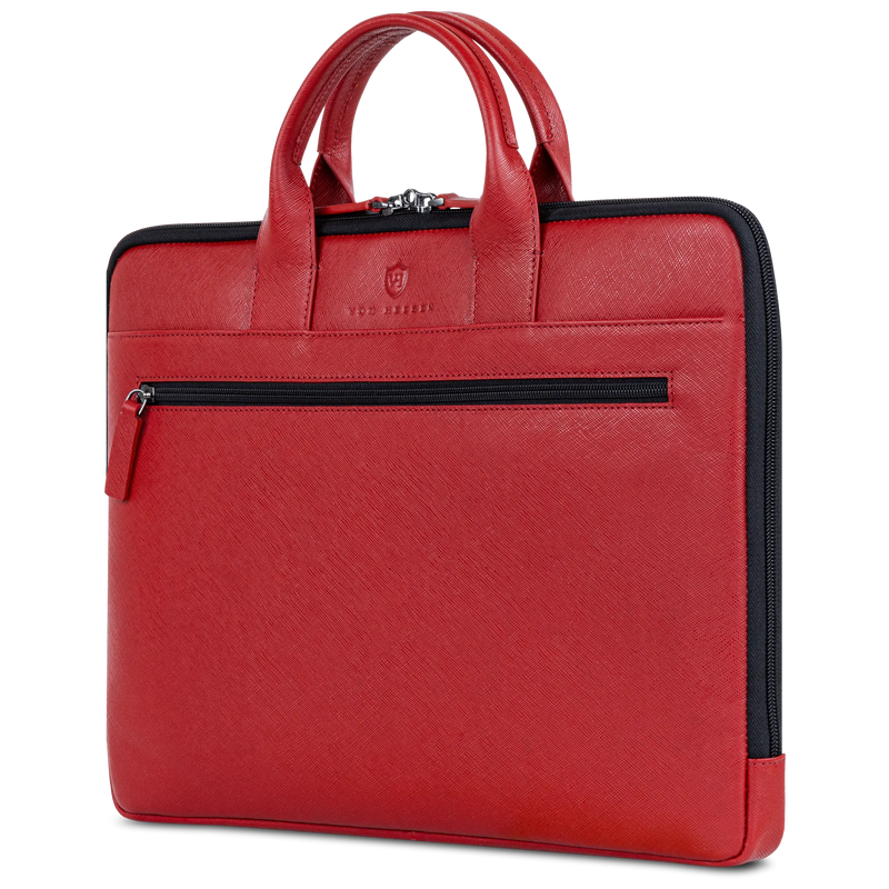 Laptoptasche mit Trolley-Schlaufe (Saffiano)