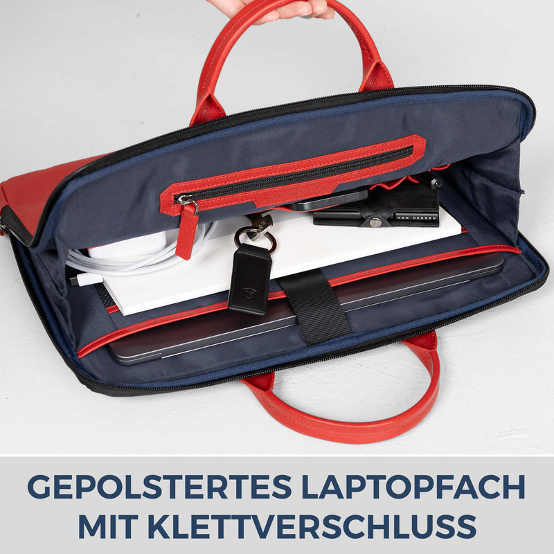 Laptoptasche mit Trolley-Schlaufe (Saffiano)