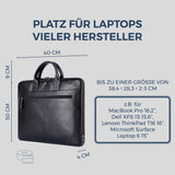 Laptoptasche mit Trolley-Schlaufe (Glatt)