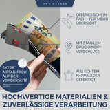 Airtag Slim Wallet mit RFID-Schutz, 5 Kartenfächer und Mini-Münzfach