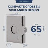 Airtag Slim Wallet mit RFID-Schutz, 5 Kartenfächer und XL-Münzfach