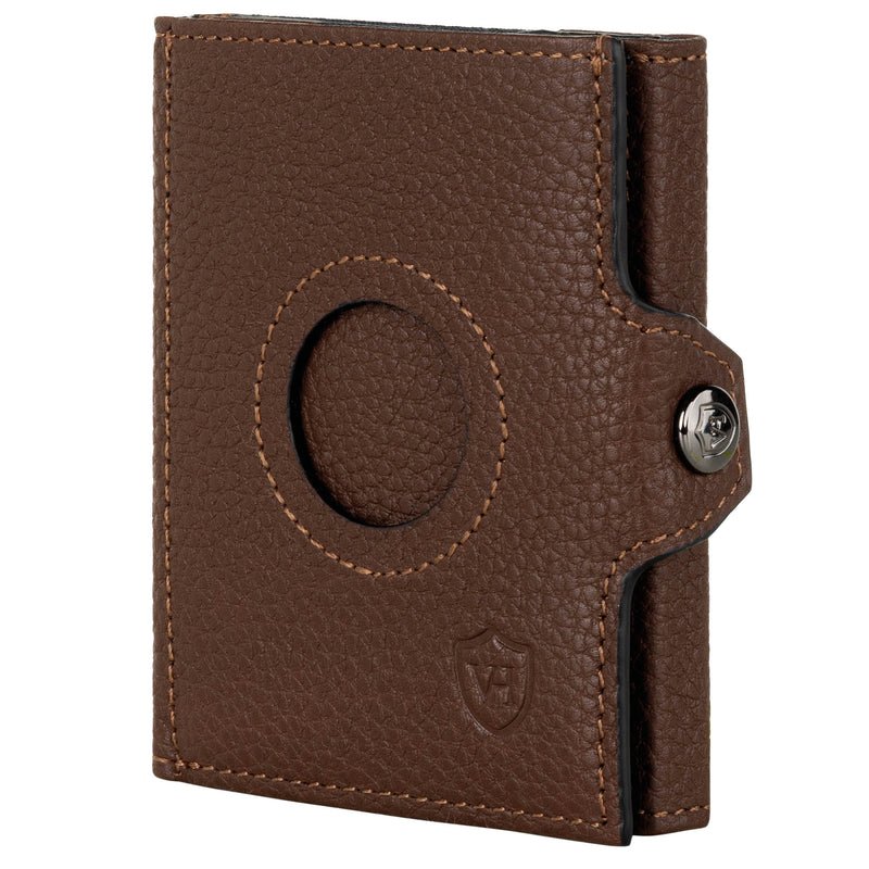 Airtag Slim Wallet mit RFID-Schutz, 5 Kartenfächer und XXL-Münzfach