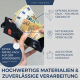 Airtag Slim Wallet mit RFID-Schutz, 5 Kartenfächer und XXL-Münzfach