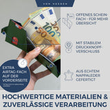 Airtag Slim Wallet mit RFID-Schutz, 5 Kartenfächer und XXL-Münzfach