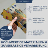 Airtag Slim Wallet mit RFID-Schutz, 5 Kartenfächer und XXL-Münzfach