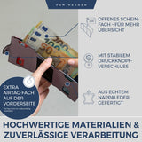 Airtag Slim Wallet mit RFID-Schutz, 5 Kartenfächer und XXL-Münzfach