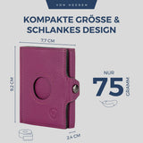 Airtag Slim Wallet mit RFID-Schutz, 5 Kartenfächer und XXL-Münzfach