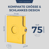Airtag Slim Wallet mit RFID-Schutz, 5 Kartenfächer und XXL-Münzfach