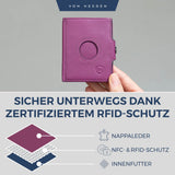 Airtag Slim Wallet mit RFID-Schutz, 5 Kartenfächer und XXL-Münzfach
