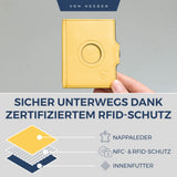 Airtag Slim Wallet mit RFID-Schutz, 5 Kartenfächer und XXL-Münzfach