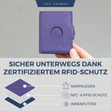 Airtag Slim Wallet mit RFID-Schutz, 5 Kartenfächer und XXL-Münzfach