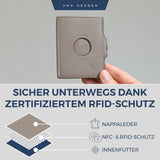 Airtag Slim Wallet mit RFID-Schutz, 5 Kartenfächer und XXL-Münzfach