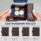 Airtag Slim Wallet mit RFID-Schutz, 5 Kartenfächer und XXL-Münzfach