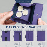 Airtag Slim Wallet mit RFID-Schutz, 5 Kartenfächer und XXL-Münzfach