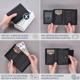 Geldbörse mit RFID-Schutz & 11 Kartenfächer (Genarbt)