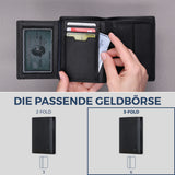 Geldbörse mit RFID-Schutz & 11 Kartenfächer (Genarbt)