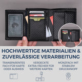 Geldbörse mit RFID-Schutz & 11 Kartenfächer (Carbon)