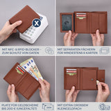 Geldbörse mit RFID-Schutz & 11 Kartenfächer (Genarbt)