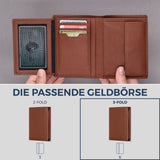 Geldbörse mit RFID-Schutz & 11 Kartenfächer (Genarbt)