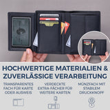Geldbörse mit RFID-Schutz & 11 Kartenfächer (Genarbt)