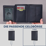 Geldbörse mit RFID-Schutz & 11 Kartenfächer (Genarbt)