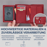 Geldbörse mit RFID-Schutz & 11 Kartenfächer (Genarbt)