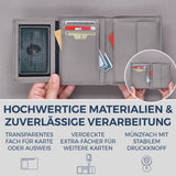 Geldbörse mit RFID-Schutz & 11 Kartenfächer (Genarbt)