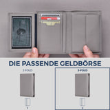 Geldbörse mit RFID-Schutz & 11 Kartenfächer (Genarbt)