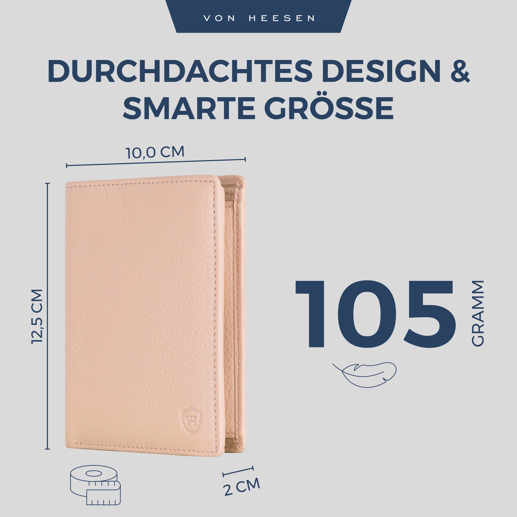 Geldbörse mit RFID-Schutz & 11 Kartenfächer (Genarbt)