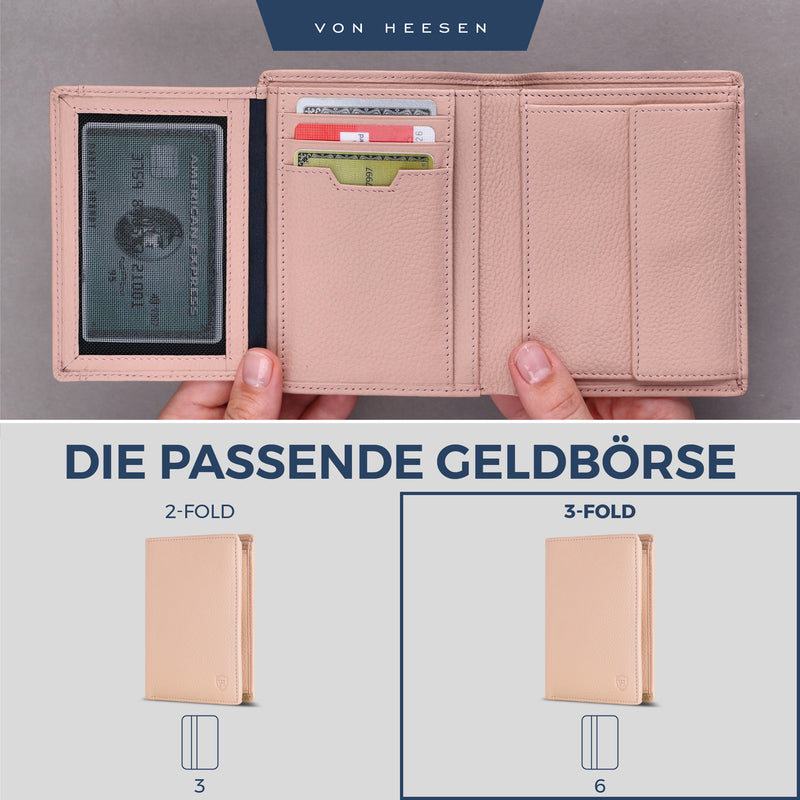 Geldbörse mit RFID-Schutz & 11 Kartenfächer (Genarbt)