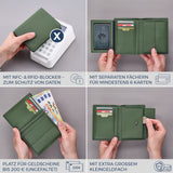 Geldbörse mit RFID-Schutz & 11 Kartenfächer (Genarbt)