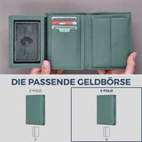 Geldbörse mit RFID-Schutz & 11 Kartenfächer (Genarbt)