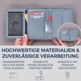 Geldbörse mit RFID-Schutz & 11 Kartenfächer (Genarbt)