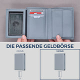 Geldbörse mit RFID-Schutz & 11 Kartenfächer (Genarbt)