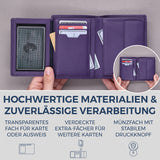 Geldbörse mit RFID-Schutz & 11 Kartenfächer (Genarbt)