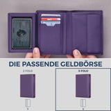 Geldbörse mit RFID-Schutz & 11 Kartenfächer (Genarbt)