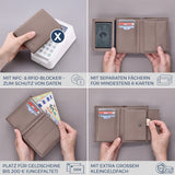 Geldbörse mit RFID-Schutz & 11 Kartenfächer (Genarbt)