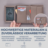 Geldbörse mit RFID-Schutz & 11 Kartenfächer (Genarbt)