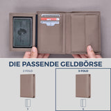 Geldbörse mit RFID-Schutz & 11 Kartenfächer (Genarbt)