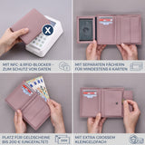 Geldbörse mit RFID-Schutz & 11 Kartenfächer (Genarbt)