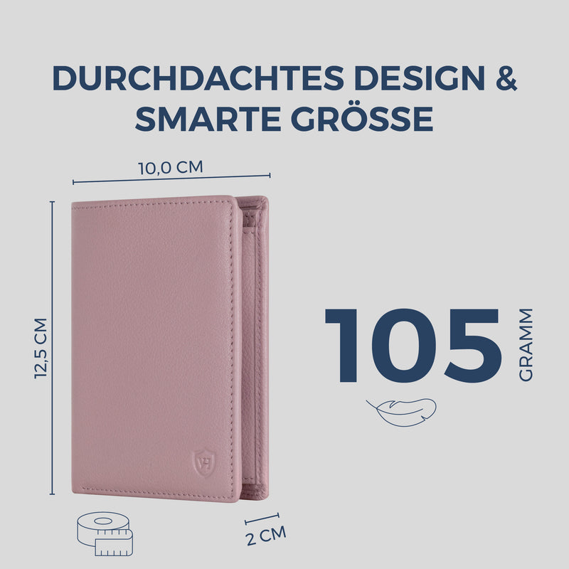 Geldbörse mit RFID-Schutz & 11 Kartenfächer (Genarbt)