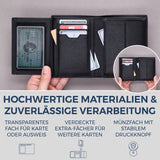 Geldbörse mit RFID-Schutz & 11 Kartenfächer (Saffiano)