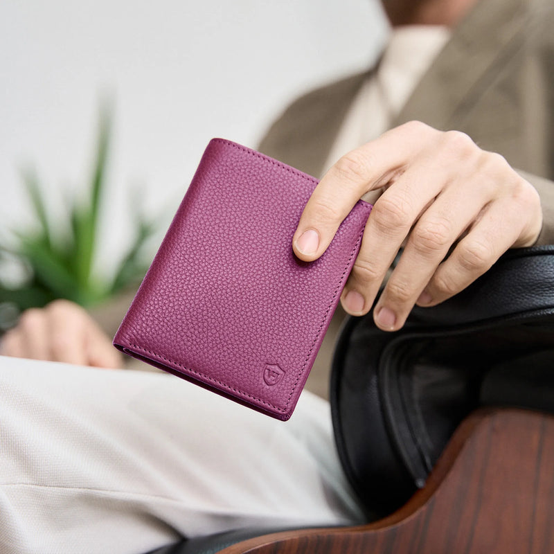 Geldbörse mit RFID-Schutz & 8 Kartenfächer (Genarbt)