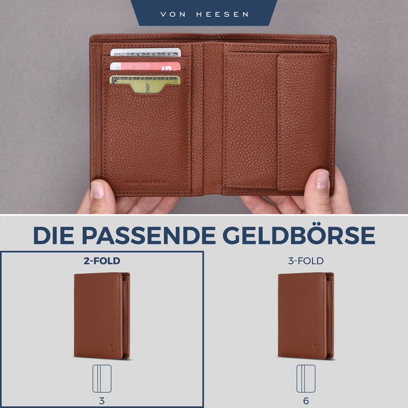 Geldbörse mit RFID-Schutz & 8 Kartenfächer (Genarbt)