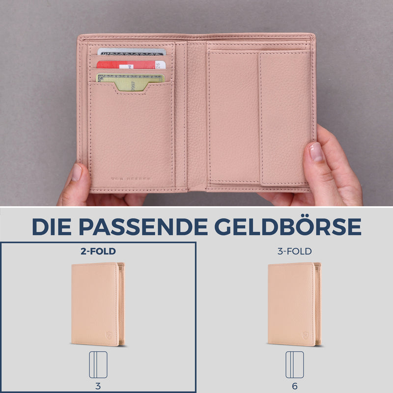 Geldbörse mit RFID-Schutz & 8 Kartenfächer (Genarbt)