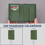 Geldbörse mit RFID-Schutz & 8 Kartenfächer (Genarbt)